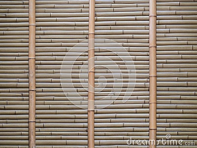 Bamboo wall, Bamboo fence background. local area urban house protection from the thief Stock Photo