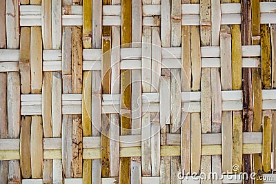 Bamboo wood weaves handmade texture Stock Photo