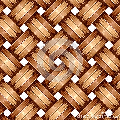 Bamboo wood weaving pattern, natural wicker texture surface theme concept Vector Illustration