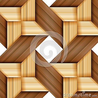 bamboo wood weaving pattern, natural wicker texture surface theme concept Vector Illustration