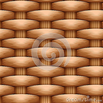 bamboo wood weaving pattern, natural wicker texture surface theme concept Vector Illustration