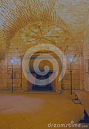 Bamburgh Castle cellar Northumberland England. Editorial Stock Photo