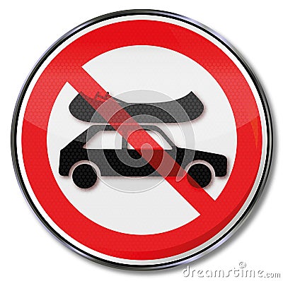 Ban of boats o the car roof Vector Illustration