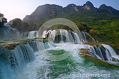 Ban Gioc Waterfall Stock Photo