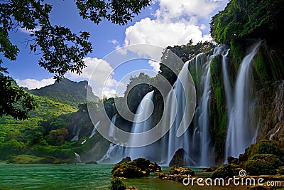 Ban Gioc Waterfall Stock Photo