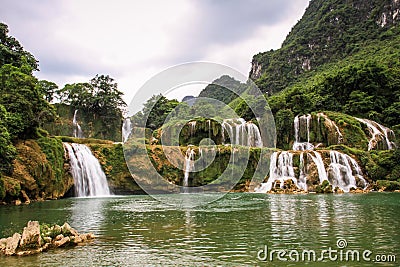 Ban Gioc Waterfall, cao bang province, North Vietnam Stock Photo