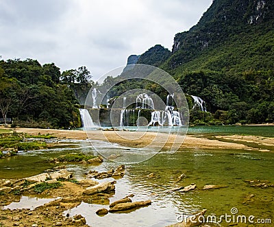 Ban Gioc Waterfall, North Vietnam Stock Photo