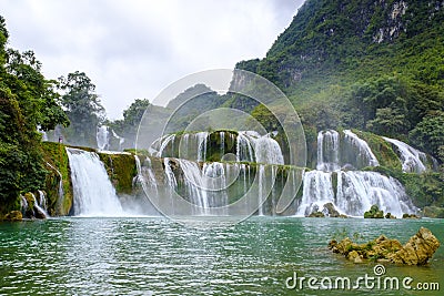 Ban Gioc Waterfall in Vietnam Stock Photo