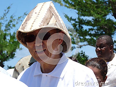 Ban Ki-Moon in Kiribati, South Pacific Editorial Stock Photo