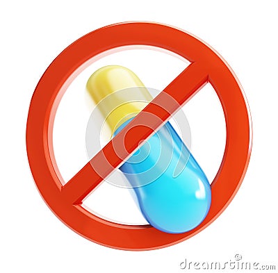 Ban on the pill Stock Photo