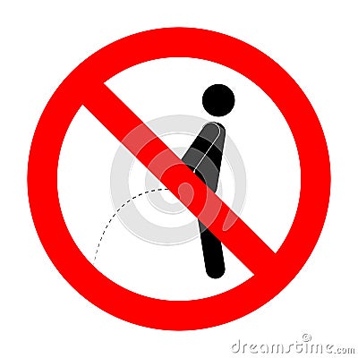 Ban piss symbol Vector Illustration