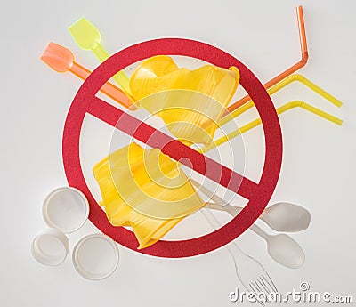 Ban single use plastic and straws Stock Photo