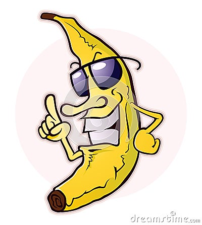 Banana With Attitude Vector Illustration