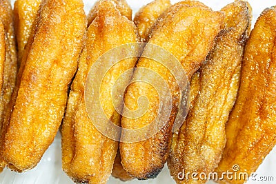 Banana bake Honey in box Stock Photo