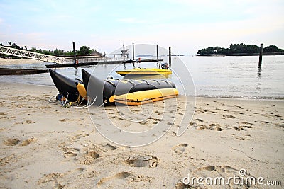 Banana boat Stock Photo