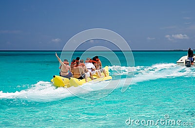 Banana Boat Stock Photo