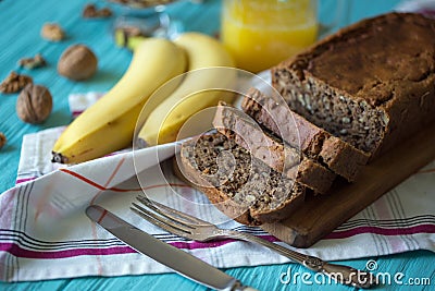 Banana bread Stock Photo