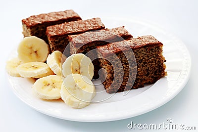 Banana cake Stock Photo