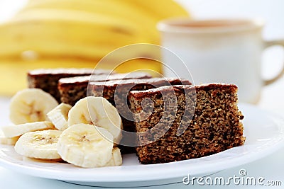 Banana cake Stock Photo