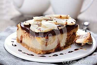 Banana cheese cake Stock Photo