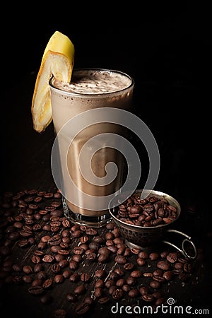 Banana coffee Stock Photo