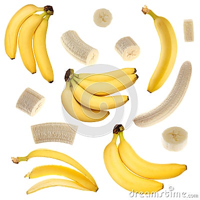 Banana collection Stock Photo