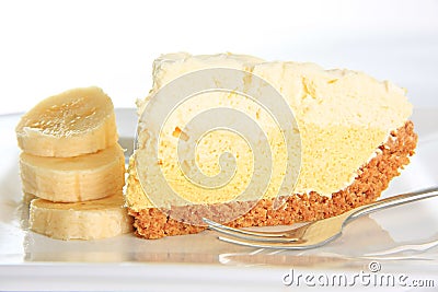 Banana cream pie Stock Photo