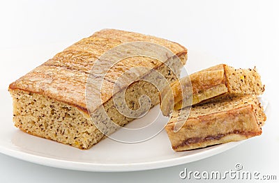 Banana fruit cake Stock Photo