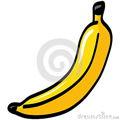 Banana Fruit Doodle Drawing Vector Illustration Vector Illustration