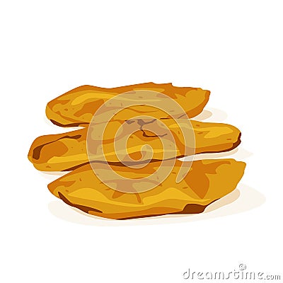 Banana fry also known Pazham Pori is a south indian snack vector illustration Vector Illustration