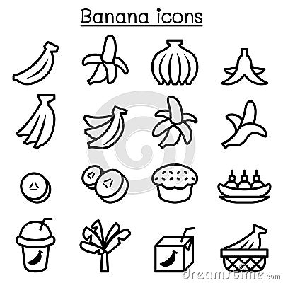 Banana icons Cartoon Illustration