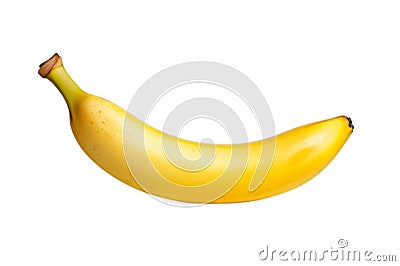 Banana isolated on transparent background with clipping path and full depth of field. Stock Photo