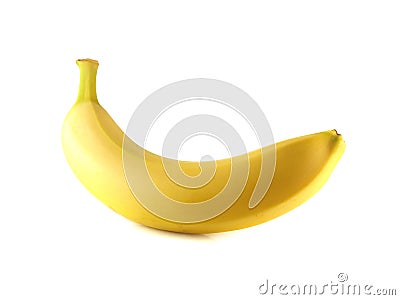 Banana isolated on white background (ripe) Stock Photo