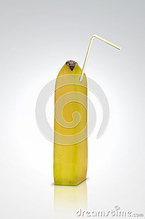 Banana juice Stock Photo