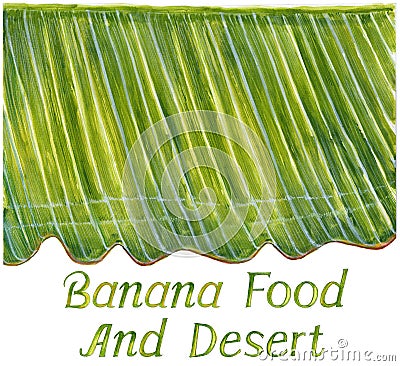 Banana leaf painting for background Stock Photo