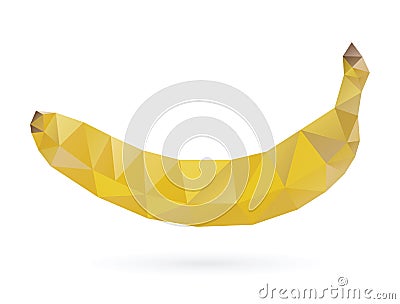 Banana lowpoly design Vector Illustration