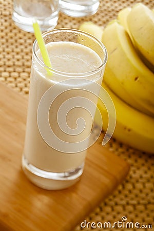 Banana milkshake Stock Photo