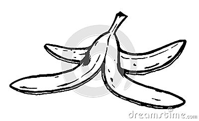 Banana peel Stock Photo