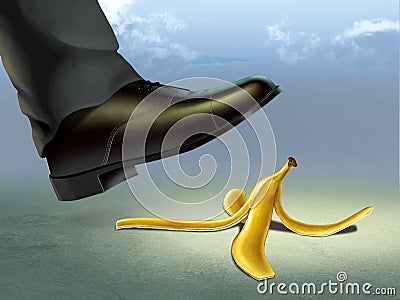 Banana peel Cartoon Illustration