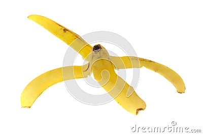 Banana peel isolated on white Stock Photo