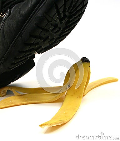 Banana Peel Slipping Stock Photos - Image: 588533