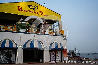 Banana pier view at former Pier Number 2 of Kaohsiung Port in Ta Editorial Stock Photo