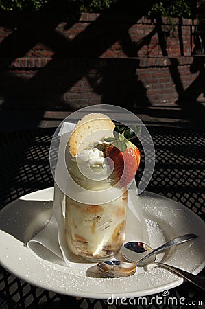 Banana Pudding Stock Photo