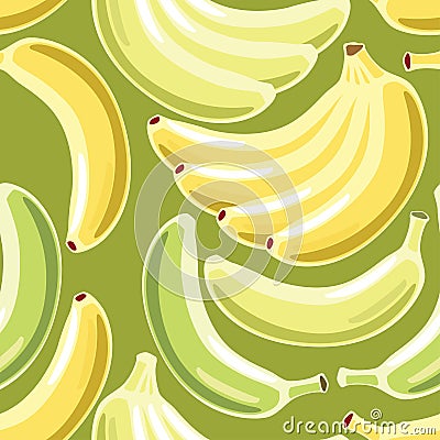 Banana seamless pattern Stock Photo