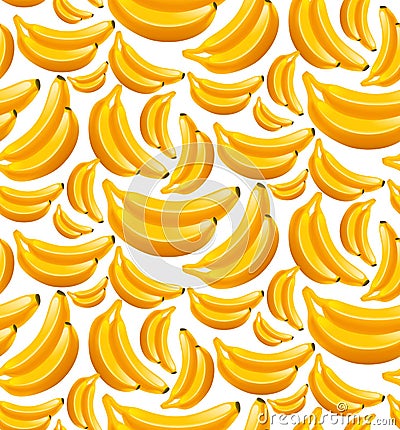 Banana seamless pattern Vector Illustration