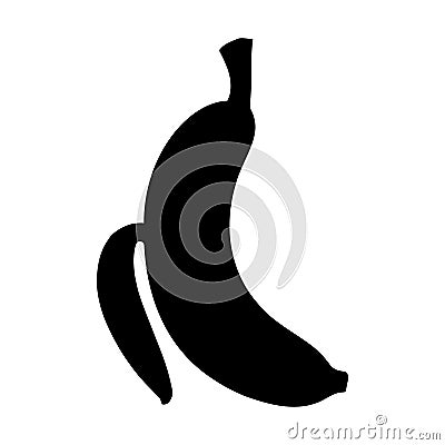 Banana silhouette isolated Vector Illustration