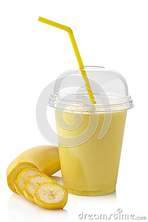 Banana smoothie Stock Photo