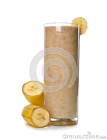 Banana smoothies Stock Photo