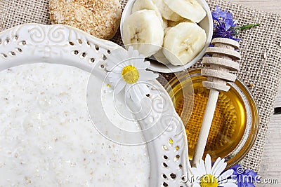 Banana soup for lunch Stock Photo