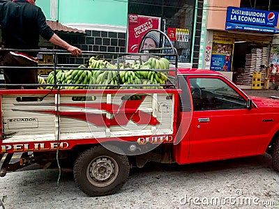Banana truck in ecuador Editorial Stock Photo